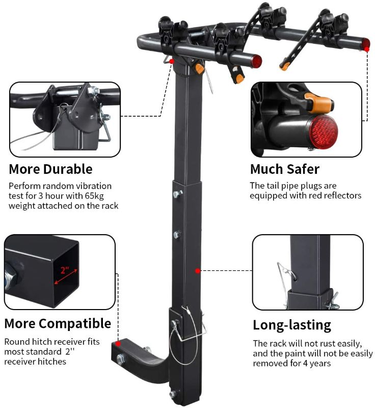 Photo 1 of MAXXHAUL 50025 Hitch Mounted 2-Bike Rack-100 lb Capacity