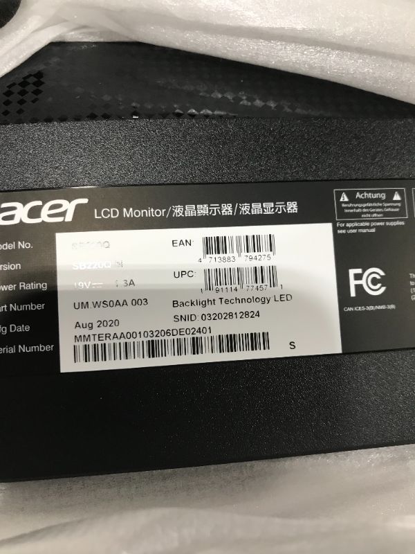 Photo 3 of Acer SBO Series 22, 21.5"/55cm LED