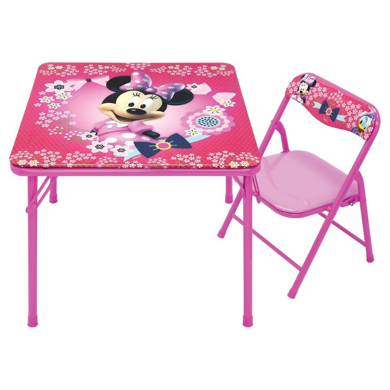 Photo 1 of Minnie Mouse Blossoms & Bows Jr. Activity Table Set with 1 Chair
