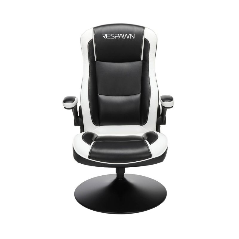 Photo 1 of RESPAWN-800 Racing Style Gaming Rocker Chair, Rocking Gaming Chair, in White (RSP-800-BLK-WHT)
