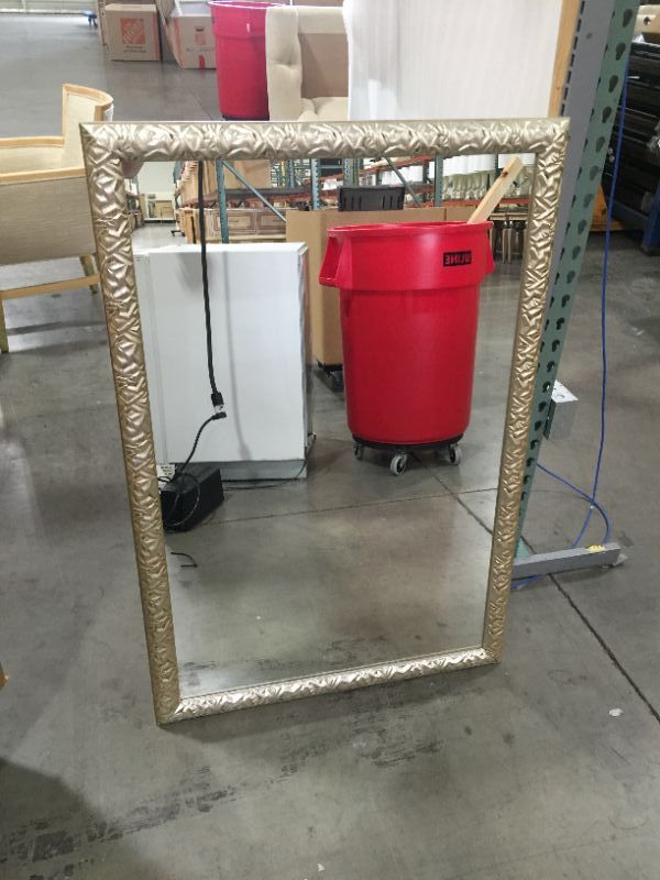 Photo 1 of LARGE FRAMED DECORATIVE MIRROR APPROX 45 X 30 INCHES