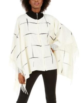 Photo 1 of DKNY Women's  Zip Front Ombre Twist Ruana Cream One Size