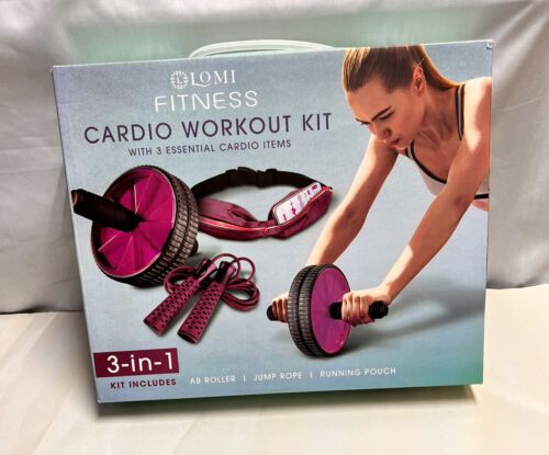 Photo 2 of Lomi fitness 3-in-1 Cardio Workout Kit - Ruby. Ab roller - Jump Rope - Running Pouch