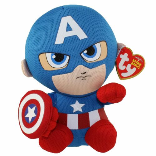 Photo 1 of TY Beanie Baby - CAPTAIN AMERICA (Marvel) - MWMTs Stuffed Animal Toy