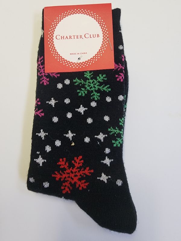 Photo 1 of Charter Club Women's Holiday Fun Novelty Crew Socks