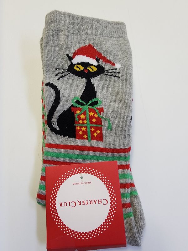 Photo 1 of Charter Club Women's Holiday Fun Novelty Crew Socks