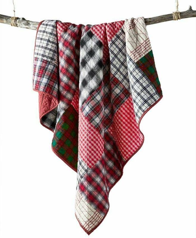 Photo 1 of MARTHA STEWART HOLIDAY COLLECTIO  QUILTED TROW 
Patchwork Quilted Throw, Red, 50? X 60? - 100% Cotton