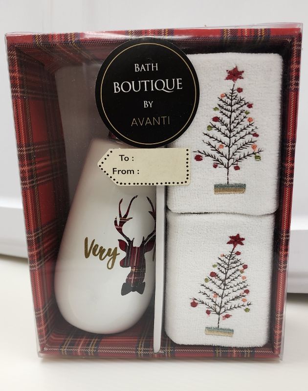 Photo 1 of BATH BOUTIQUE BY AVANTI 3 PIECE HOLIDAY BATH SET