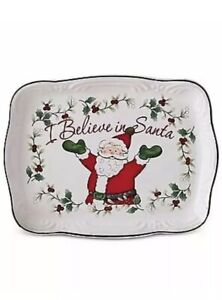 Photo 1 of Pfaltzgraff Winterberry I Believe in Santa Cookie Plate