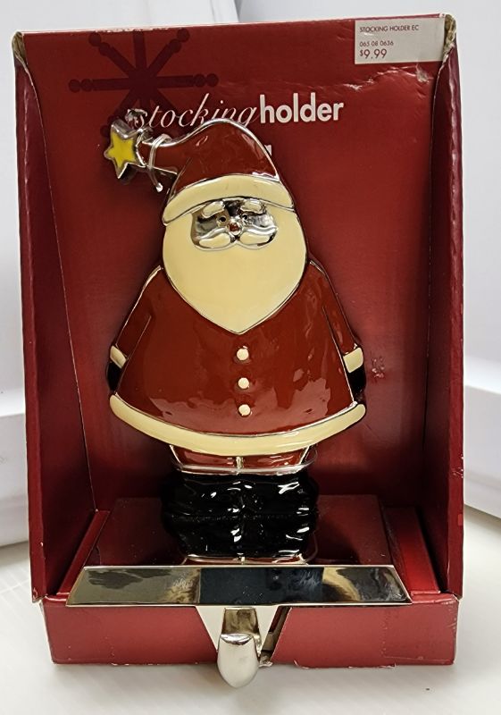 Photo 1 of SANTA STOCKING HOLDER METAL