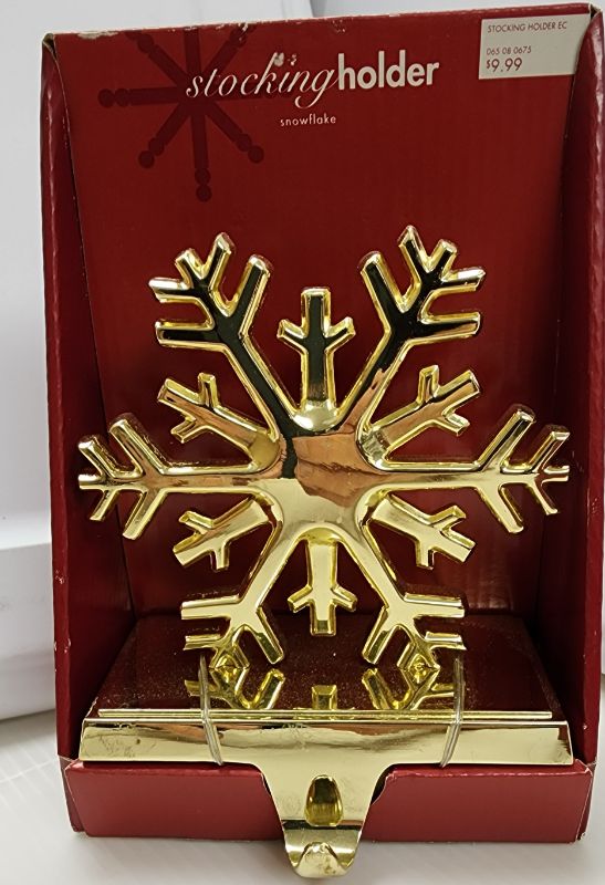 Photo 1 of SNOWFLAKE STOCKING HOLDER METAL