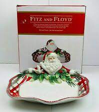 Photo 2 of Fitz & Floyd Tartan Christmas Santa Server Platter Plate