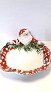 Photo 1 of Fitz & Floyd Tartan Christmas Santa Server Platter Plate