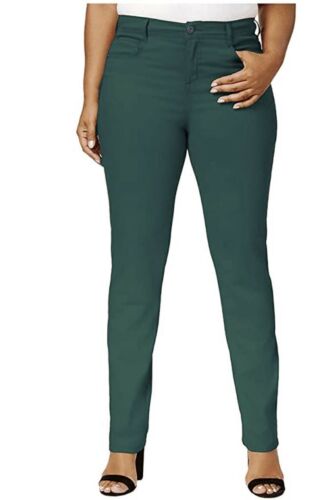 Photo 1 of 24W Style & Co. Women's Plus Tummy Control High Waist Jeans Green Plus Size 24W