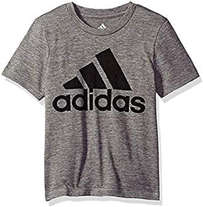 Photo 1 of Adidas Boys Climalite¨ Athletic Shirt (Large(14/16), Dark Grey)