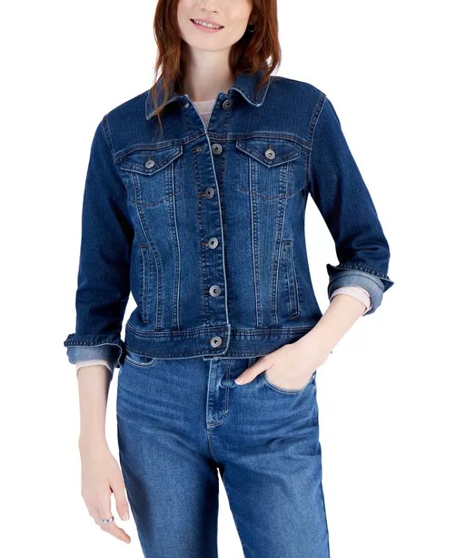 Photo 1 of PETITE S STYLE & CO WOMEN'S DENIM JACKET PS