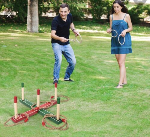 Photo 1 of Play Smart– Indoor/Outdoor Wooden Rope Ring Toss Game
