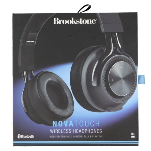 Photo 1 of Brookstone Nova Touch Wireless Headphones 10 Hours Talk Playtime Bluetooth. Delivers rich, ultra crisp audio right to your ears! Featuring enhanced audio with bass-boosted drivers - perfect for continuous use, whether on the couch or on the go. Bluetooth®