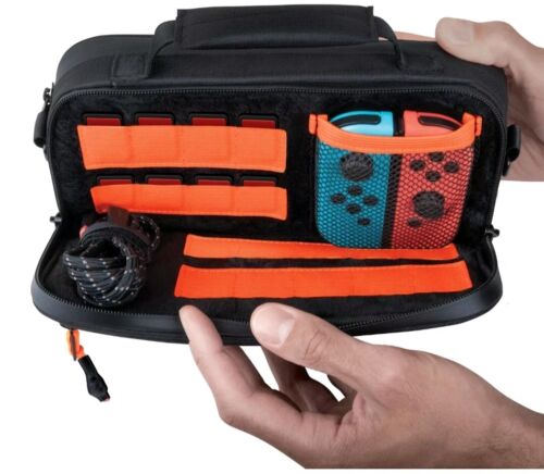 Photo 5 of Bionik Commuter Lite Protective Tactical Bag Case for Nintendo Switch Lite Black. designed to ensure ultimate protection and storage for your console and accessories. Adjustable and removable shoulder strap. Padded carry handle. Water resistant YKK zipper