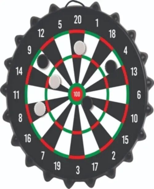 Photo 1 of Studio Mercantile Game Magnetic Bottle Cap Dartboard.12" L; 1.85"W; 12"H; perfect for any game room or dorm. Play anywhere by simply hanging on the wall or using the included stand; Make up your own rules for endless amounts of fun; 12" convenient size. A