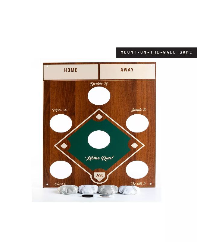 Photo 5 of Studio Mercantile Bean Bag Toss Hanging Baseball Game Set, Bring the baseball to you with this fun bean bag game! Hang the target over the door or on a wall for tons of indoor baseball fun! two-player pitching game! throw the beanbag through the holes in 