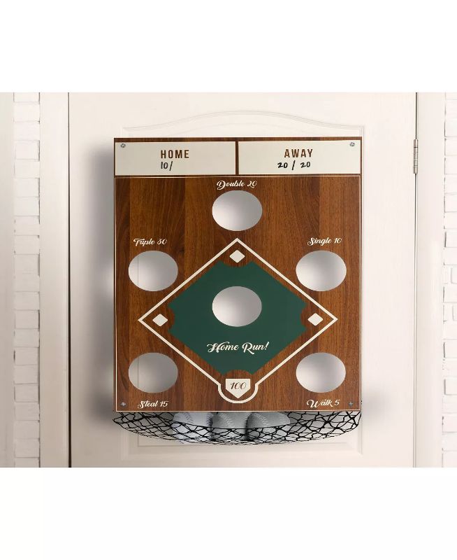 Photo 4 of Studio Mercantile Bean Bag Toss Hanging Baseball Game Set, Bring the baseball to you with this fun bean bag game! Hang the target over the door or on a wall for tons of indoor baseball fun! two-player pitching game! throw the beanbag through the holes in 