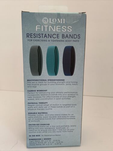 Photo 3 of Lomi Fitness Resistance Bands For Exercising And Tightening Body Parts 3 Pack.

