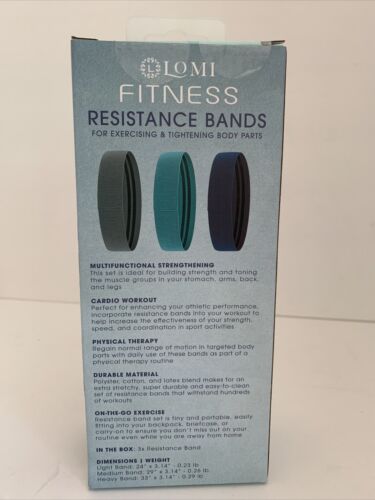 Photo 2 of Lomi Fitness Resistance Bands For Exercising And Tightening Body Parts 3 Pack.