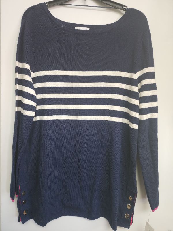 Photo 1 of CHARTER CLUB WOMEN'S NAVY LONG SWEATER SIZE L