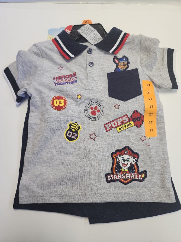 Photo 1 of 2T PAW PATROL 2 PIECE POLO SET SIZE 2