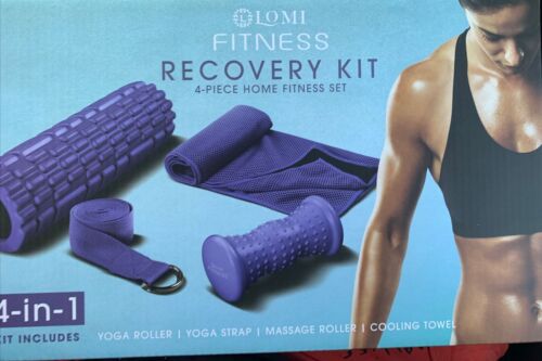 Photo 1 of Lomi Fitness Recovery Kit 4-Piece Home Fitness Set. Included :Yoga roller, yoga strap, massage roller and cooling towel.