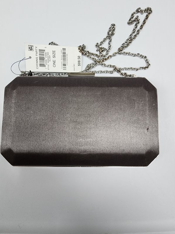 Photo 2 of INC International Concepts Tina Satin Clutch.  **Scuff and minor damage please see pictures**