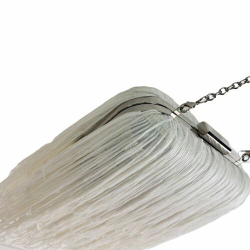 Photo 4 of INC International Concepts Ivory Colie Fringe Crossbody Clutch Detachable