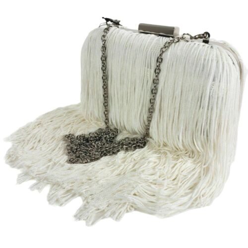 Photo 5 of INC International Concepts Ivory Colie Fringe Crossbody Clutch Detachable