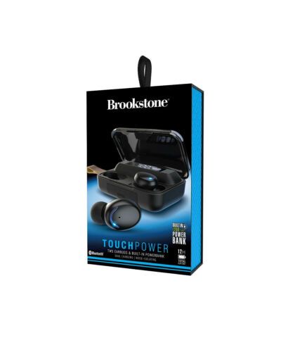 Photo 1 of Brookstone Touch Power True Wireless Earbuds & Smart Power Bank Case - Black