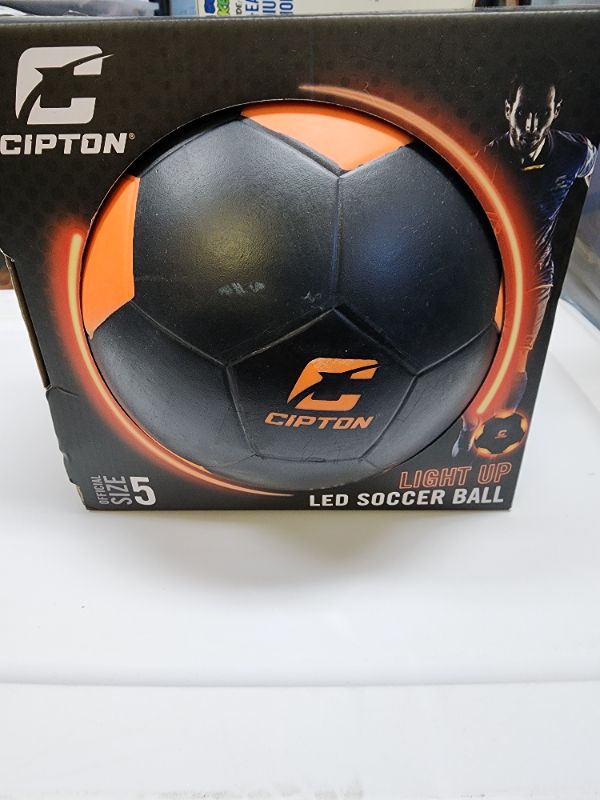 Photo 2 of Glow in The Dark Soccer Ball LED Battery, Light Up Outdoors, Waterproof,