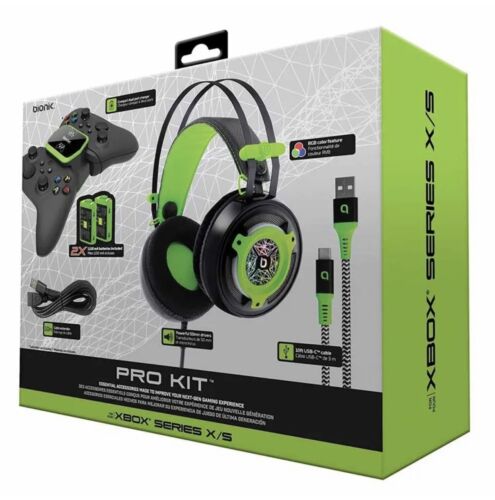 Photo 1 of Bionik Pro Kit for Xbox Series X/S: Powerful 50Mm Driver Gaming Headset -Controller Charge Base -Two Battery Packs -Lynx Cable & USB Cable - Xbox Series X