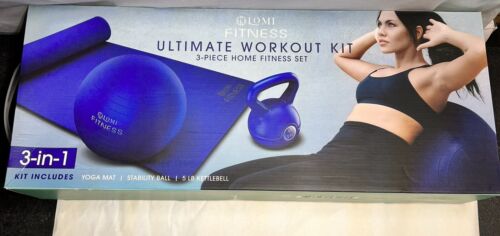 Photo 1 of Lomi 3-in-1 Ultimate Workout Set. Lomi 3-in-1 Ultimate Workout Set
Includes: 5 LB kettle bell, Yoga Mat and Stability Ball