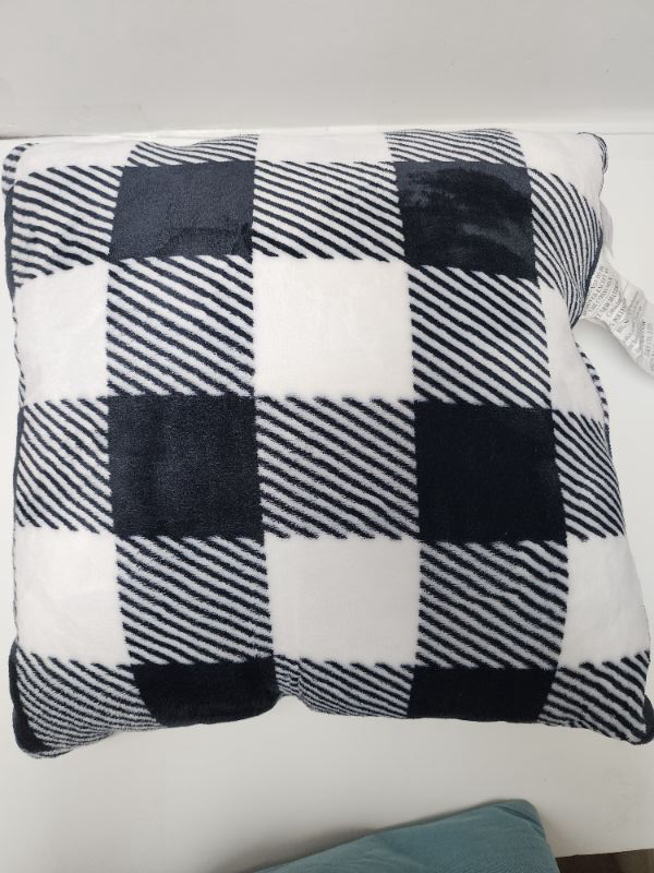 Photo 1 of Charter Club Cozy Plush Decorative Pillow  Buffalo 1 Pillow - Fill Material Polyester - Pillow TypeThrow Pillow - Shape Square - Resists weather and fading in sunlight -  Dimensions18"L x 18"W - Firmness Medium
