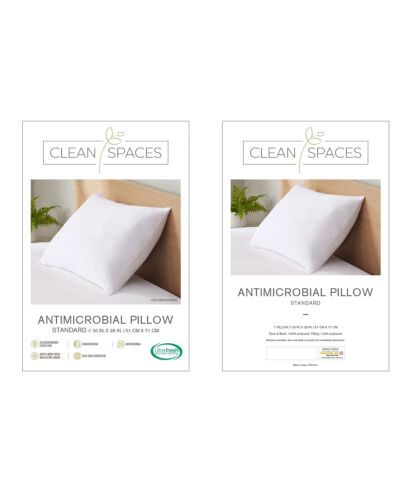Photo 2 of Spaces Pair of Allergen Barrier Standard/Queen Down Alternative Pillows. This pillow features an allergen barrier that provides a soft protective layer and also finished with an Ultra Fresh treatment for health and wellness - providing odor control, inhib