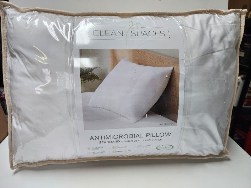 Photo 3 of Spaces Pair of Allergen Barrier Standard/Queen Down Alternative Pillows. This pillow features an allergen barrier that provides a soft protective layer and also finished with an Ultra Fresh treatment for health and wellness - providing odor control, inhib