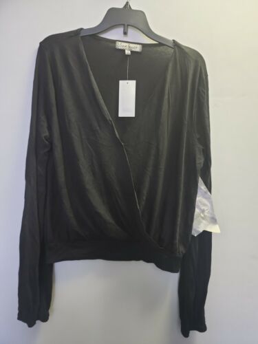 Photo 1 of Crave Fame Women's Juniors Size M Crop Top Long Sleeve Black