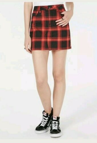 Photo 1 of SIZE 1 W25 VANILLA STAR JUNIOR MINI SKIRT RED PLAID 