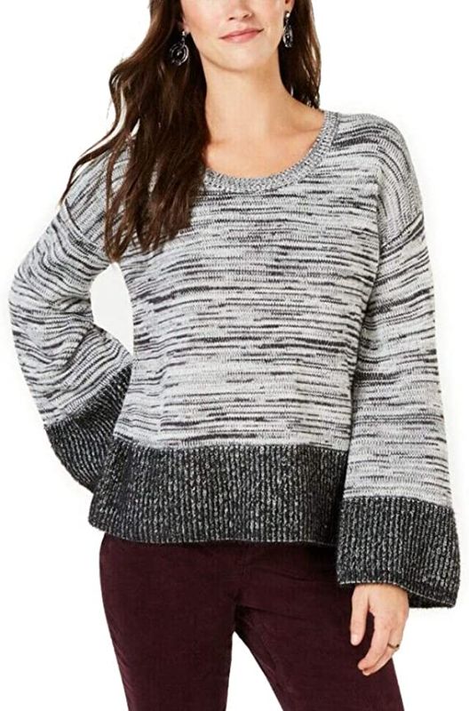 Photo 1 of SIZE S Style & Co. Women's Boxy Eyelash Pull-Over Sweater Black