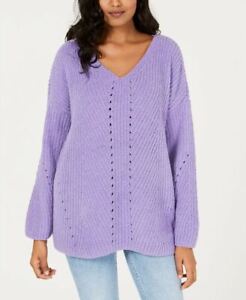 Photo 1 of SIZE L STYLE & CO WOMEN'S COZY CHENILLE V-NECK LILAC PULLOVER / SWEATER