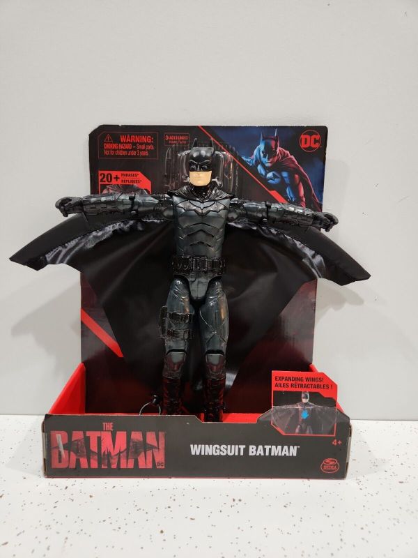 Photo 1 of Batman 12-inch Wingsuit Action Figure with Lights and Phrases, Expanding Wings.