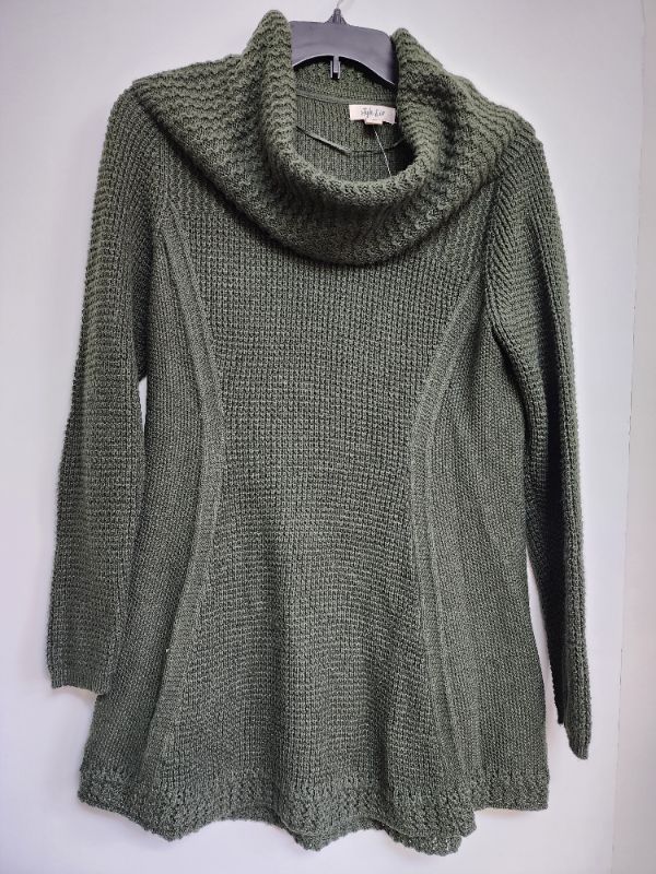 Photo 1 of SIZE M STYLE & CO WOMEN'S KNIT LONG TUNIC OLIVE GREEN