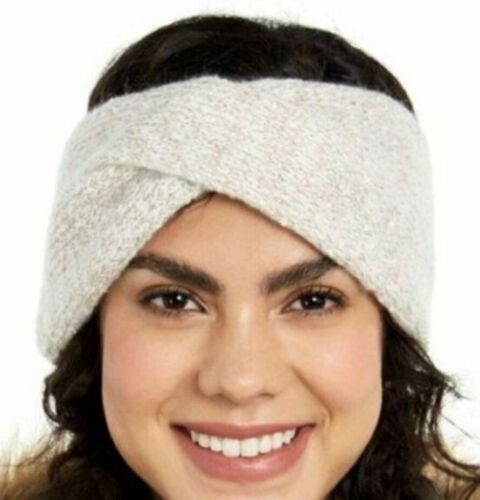 Photo 1 of DKNY Ivory Fleece-Lined Headband, One Size