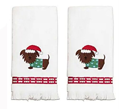 Photo 1 of Dena Home Santa Dog Fingertip Towels Set of 2