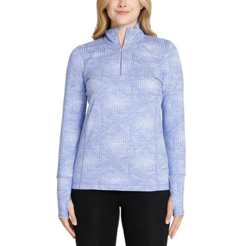 Photo 1 of SIZE M Kirkland Signature Ladies' Quarter Zip Active Top Blue